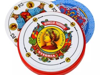 Naipes Juego Cartas Españolas Redondas Circulares 100% Plastico Originales Circular Barajas Venta Por Mayor Mayorista