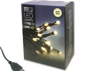 240 Luces Led Cálidas USB Tira Para Arbol De Navidad Alparamis