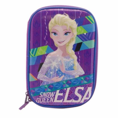 Cartuchera Escolar Infantil Frozen 1 Piso 3d Con Relieve Goma Eva Original Cresko FA054 Elsa Disney Venta Por Mayor Mayorista