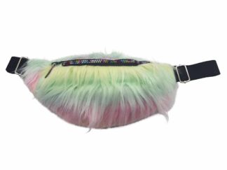 Riñonera Cresko Peluche Rainbow Arcoíris Moda Fashion Niñas Adolescentes Venta Por Mayor Mayorista