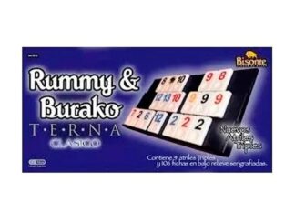 Rummy Burako Terna Clásico Fichas Bajorelieve Bisonte
