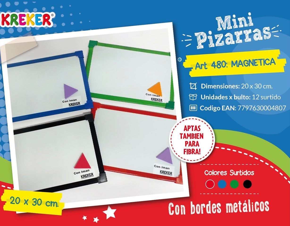 Pizarra Magnética Para Fibra 20x30 Kreker - Imagen 2