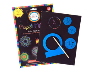 Papel Mágico Hojas Grandes Con Espirografo Colours