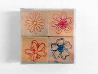 Sellos Madera X4 Flores Colours