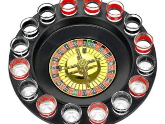 Ruleta Juego De Findo Blanco Con 16 Chupitos Bisonte