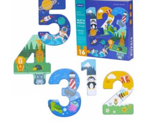 Set De 5 Puzzles Rompecabezas Números Gigantes 16 Piezas Kylwin