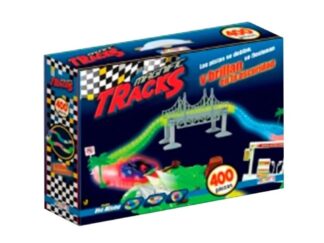 Pista Flexible Magnific Track 400 Piezas Que Brillan En La Oscuridad Con Puente  Ascensor Y Auto Con Luz