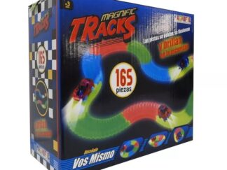 Pista Flexible Magnific Track 165 Piezas Que Brillan En La Oscuridad Y Auto Con Luz