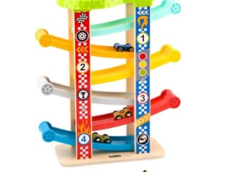 Carrera De Autos Grande De Madera Acacia Magnific