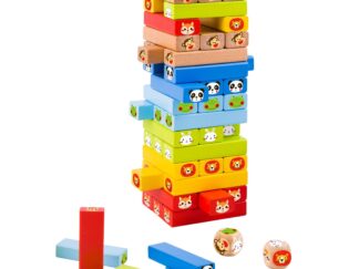 Torre De Madera Jenga De Animales Juego De Mesa Acacia Magnific