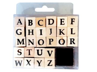 Sellos De Madera X 26 Letras Mayúscula Colours