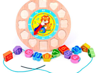 Reloj Encastre De Madera Juego Didáctico 21558 Colours