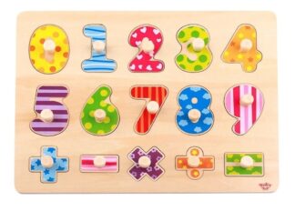Rompecabezas De Números Y Signos Con Ayuda De Madera Tooky Toy