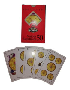 Juego Naipes 50 Cartas Españolas Plastificadas Old Player