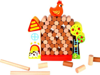 Juego De Mesa Granja Pollo Torre De Madera Juguete Tooky Toy