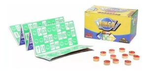 Juego Lotería Familiar Bisonte Bi1445 96 Cartones Fichas Madera