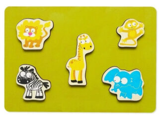 Juego De Encastre Madera Animales Salvajes Didácticos Puzzle E-salva