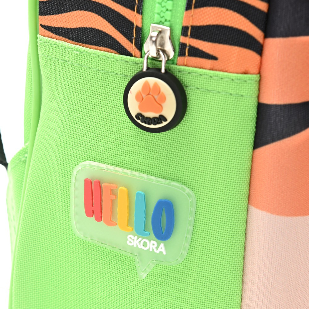 Mochila Infantil De Espalda 12 Pulgadas Tigre Dai 3d Skora Naranja - Imagen 9