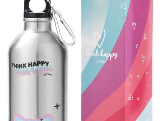 Botella Acero Inoxidable Skora Think Happy Mariposa 400ml