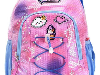 Mochila De Espalda Lentejuelas 16 Pulgadas Escolar Skora Mca Diseño De La Tela Liso Rosa