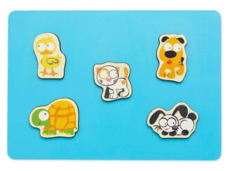 Juego De Encastre Madera Animales Mascotas Didácticos Puzzle E-masco