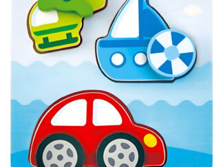 Puzzle Dinámico Vehiculos Didáctico Madera Rompecabezas Hape