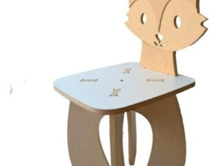 Silla Infantil Mapache Sillita De Madera Asiento Fugi Banco