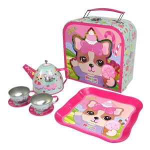 Juego Set De Té Simones Didáctico 7 Piezas Juguete Valija