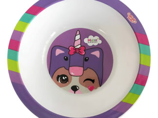 Bowl Plato Infantil Simones Unicornio Bebés Cresko Vajilla Violeta Liso