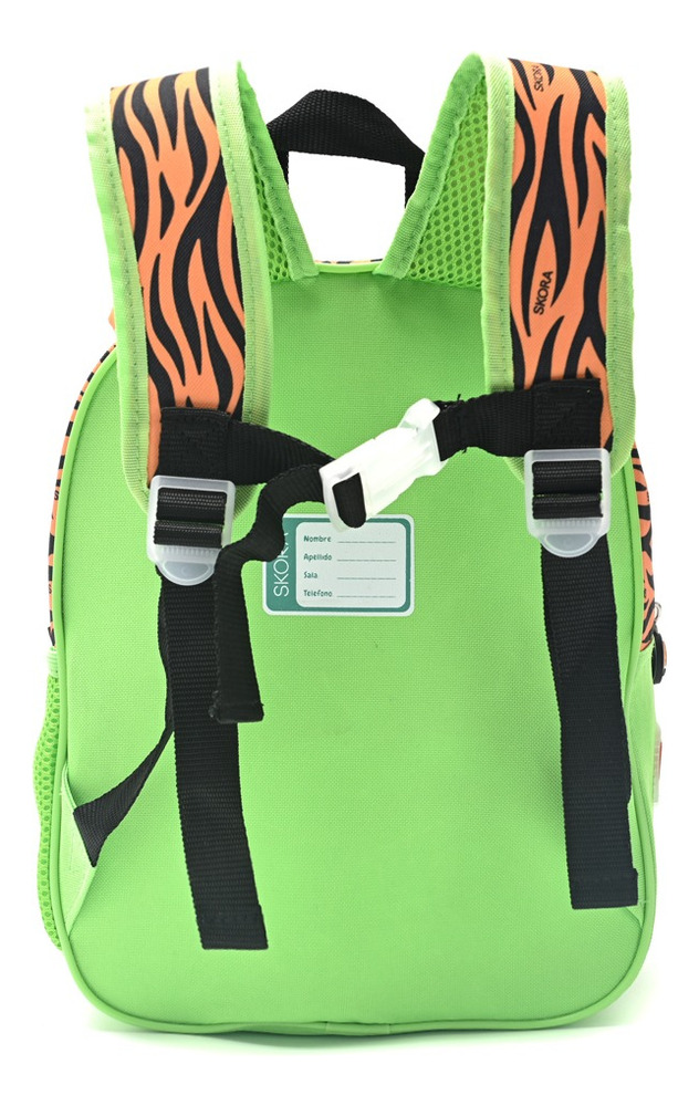 Mochila Infantil De Espalda 12 Pulgadas Tigre Dai 3d Skora Naranja - Imagen 2
