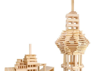 250 Bloques Planos Madera Natural Magnific Juguete Didáctico 250