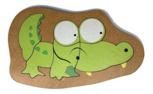 Rompecabezas Encastre Madera Didactico Infantil Cocodrilo 6p Cocodrilo