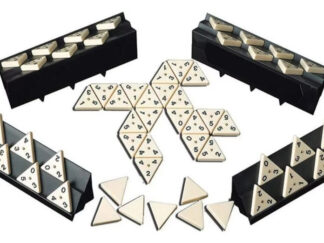 Juego Triomino 56 Fichas Con Atriles Bisonte