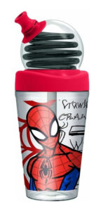 Vaso Infantil Spiderman Looping Hombre Araña Con Pajita Ha168 Spiderman