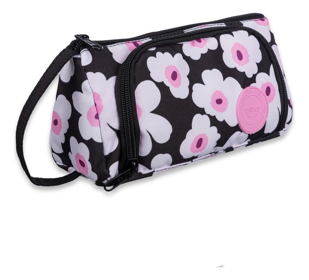 Cartuchera Talbot Lifestyle Canopla 2 Cierres 23 X 14cm Color Flora
