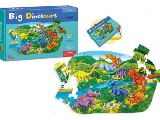 Rompecabeza Puzzle 50 Piezas Infantil Dinosaurios Con Forma