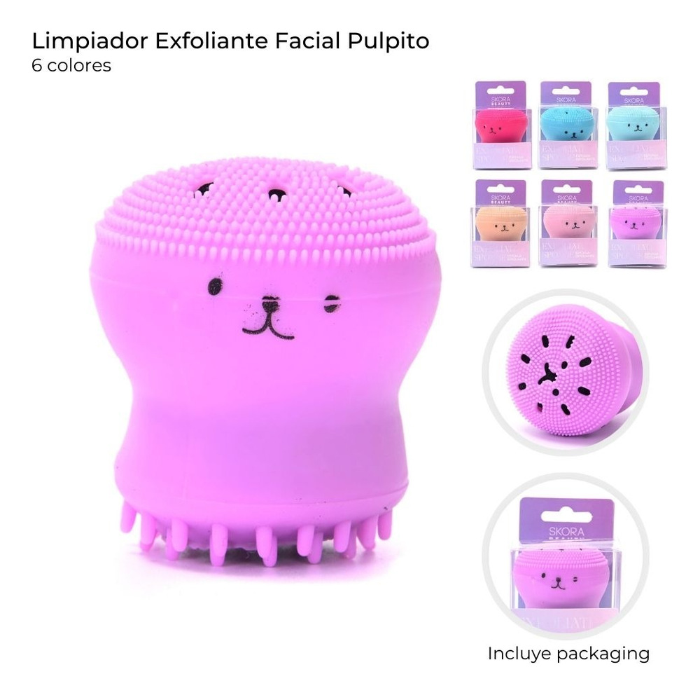 Limpiador Exfoliante Facial Pulpo Skin Care Maquillaje Skora - Imagen 2