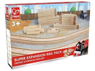 Pack Vias Para Tren De Juguete Juego Trenes Hape Madera Set