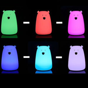 Lámpara Cambia Color Led Luz De Noche Recargable Usb Oso115 Color De La Estructura Blanco