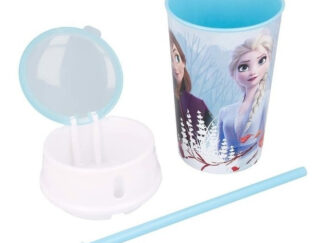 Vaso Infantil Porta Cereal Disney Frozen 400 Ml Orig Fa047 Color Celeste