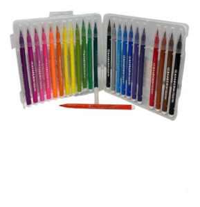 Marcadores Punta Pincel 24 Colores Al Agua Dibujo Pintura