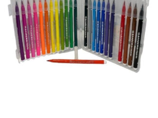 Marcadores Punta Pincel 24 Colores Al Agua Dibujo Pintura