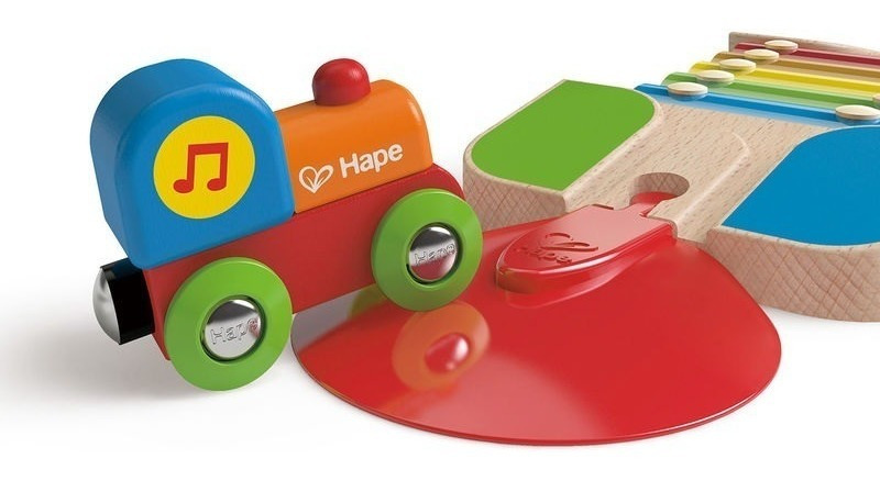 Vias Melódicas Xilofon Tren De Juguete Juego De Trenes Hape Vías Xilofón Madera - Imagen 4