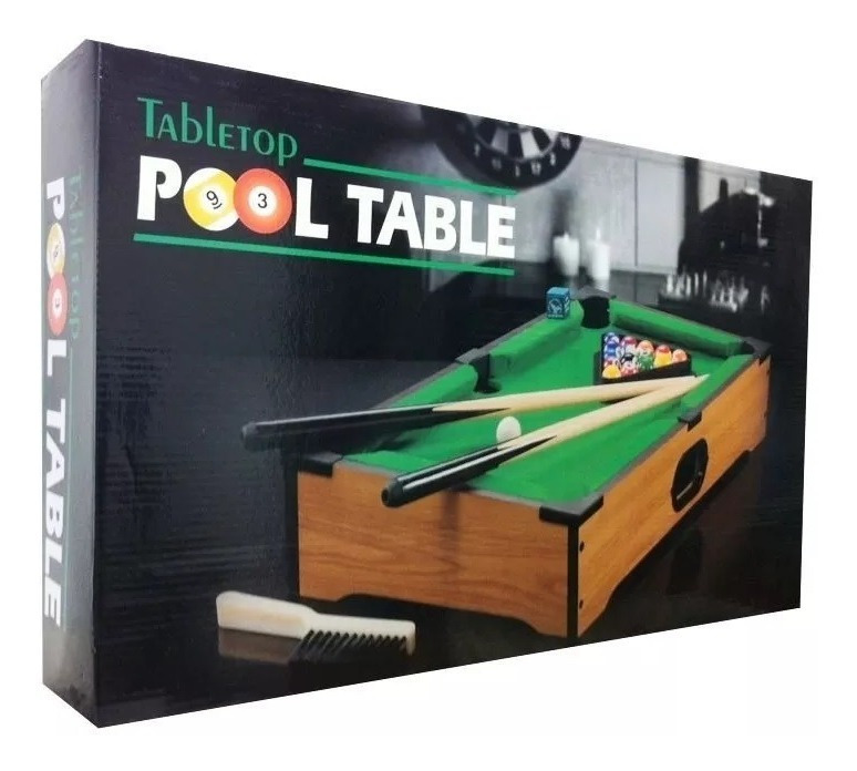 Juego Pool De Mesa Mini Niños De Madera 50 X 30cm Juguete - Imagen 5