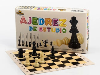 Juego Ajedrez De Estudio Piezas Plásticas Tablero 26x26 Cm