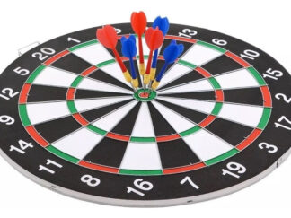 Juego De Dardos Grande 17 Reversible 6 Dardos Tiro Al Blanco