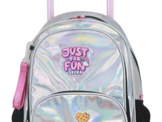 Mochila Escolar C/ Carro Holograma 17 Pulgadas 30x42cm Skora 35423