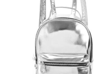 Mochila Espalda Skora 34143 Pink Ny Plata Mini Metalizada Color Plateado Diseño De La Tela Liso Metalizado