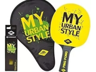 Set 1 Paleta De Ping Pong 3 Pelotitas Funda Level 400 Donic Negro