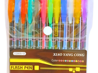 Bolígrafo Gel Con Glitter 12 Colores Dibujo Birome Lapicera 27775 12